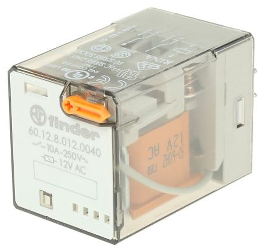 Finder Power Relay, 12V ac Coil, 10A Switching Current, DPDT