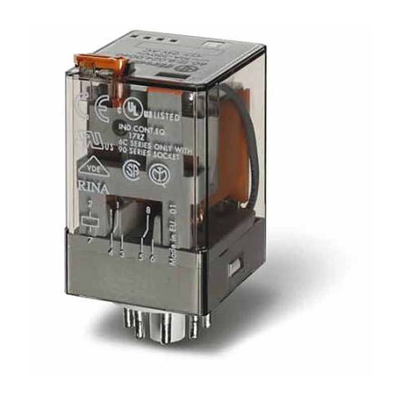 Finder Relay, 12V ac Coil, 6A Switching Current, 2 CO