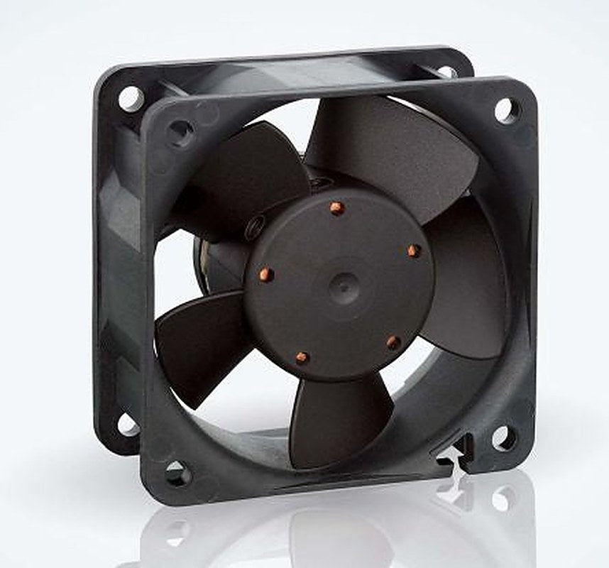 ebm-papst 600 N Series Axial Fan, 24V dc, 56 m³/h, 3 W, 0.12 A Max, IP68 60 mm 25.4mm 25.4 mm