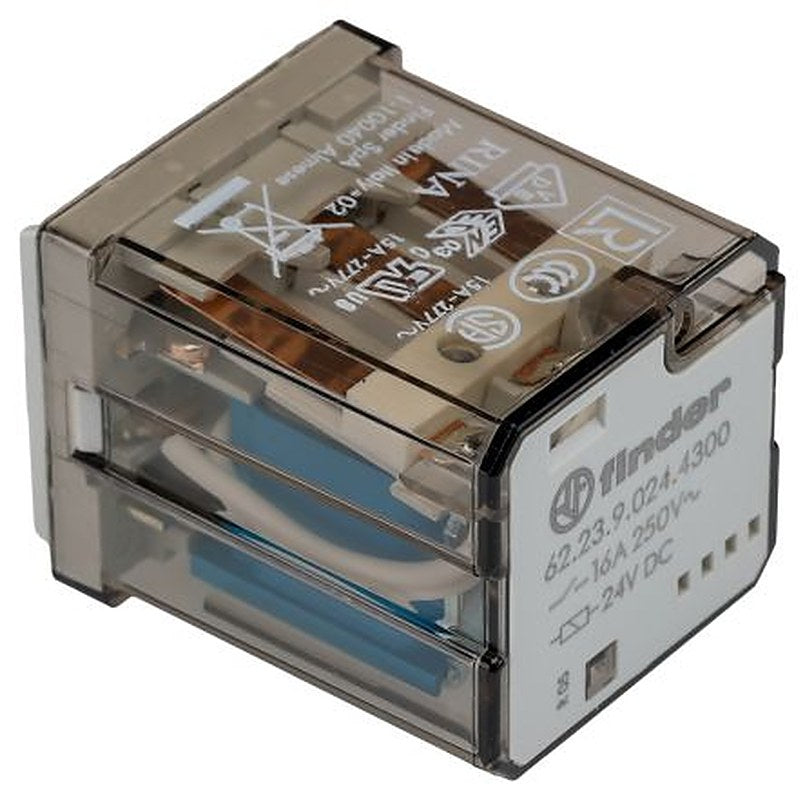 Finder PCB Power Relay, 24V dc Coil, 16A Switching Current, 3 NO