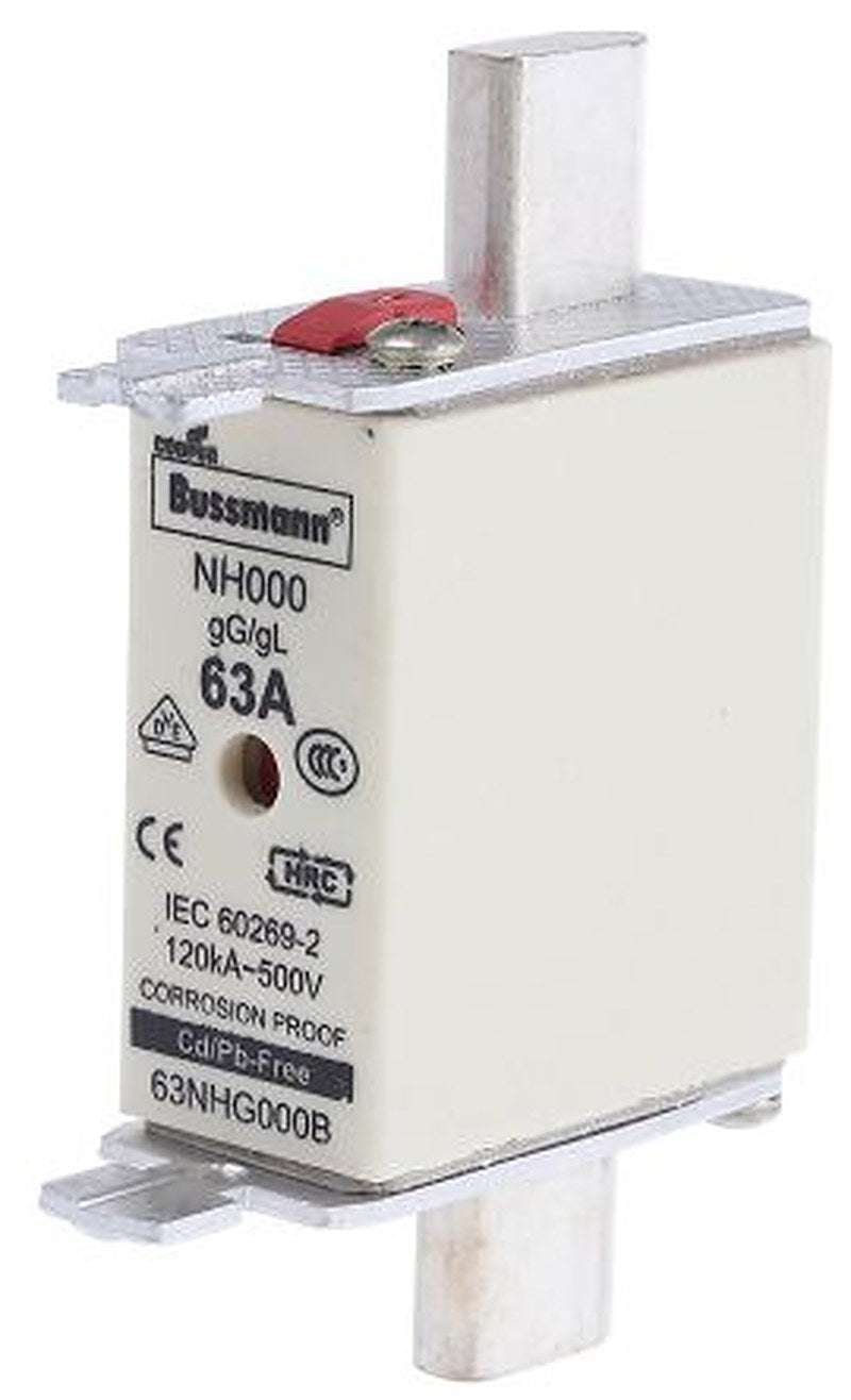 Eaton 63A Centred Tag Fuse NH000 500V ac