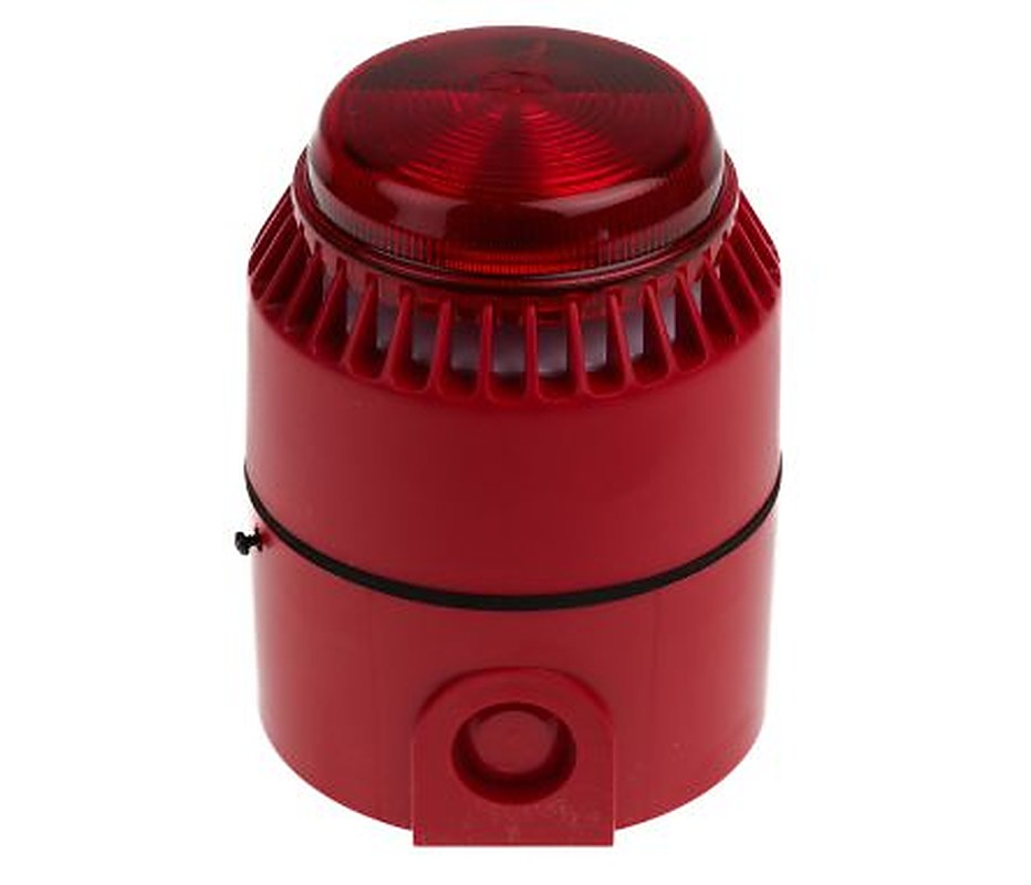 Eaton Flashni Series Red Sounder-Beacon Combination, IP65, IP56 28V dc Wall 110 dB @ 1m
