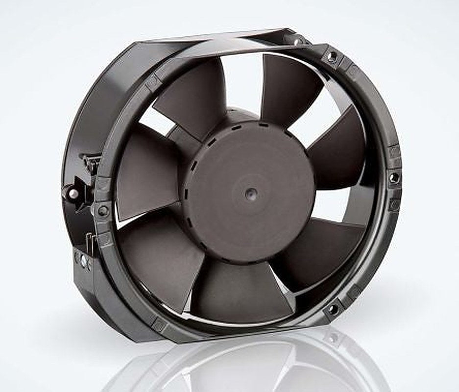 ebm-papst 6400 Series Axial Fan, 24V dc, 410 m³/h, 17 W, 750 mA Max, IP20 150 mm 172mm 51 mm