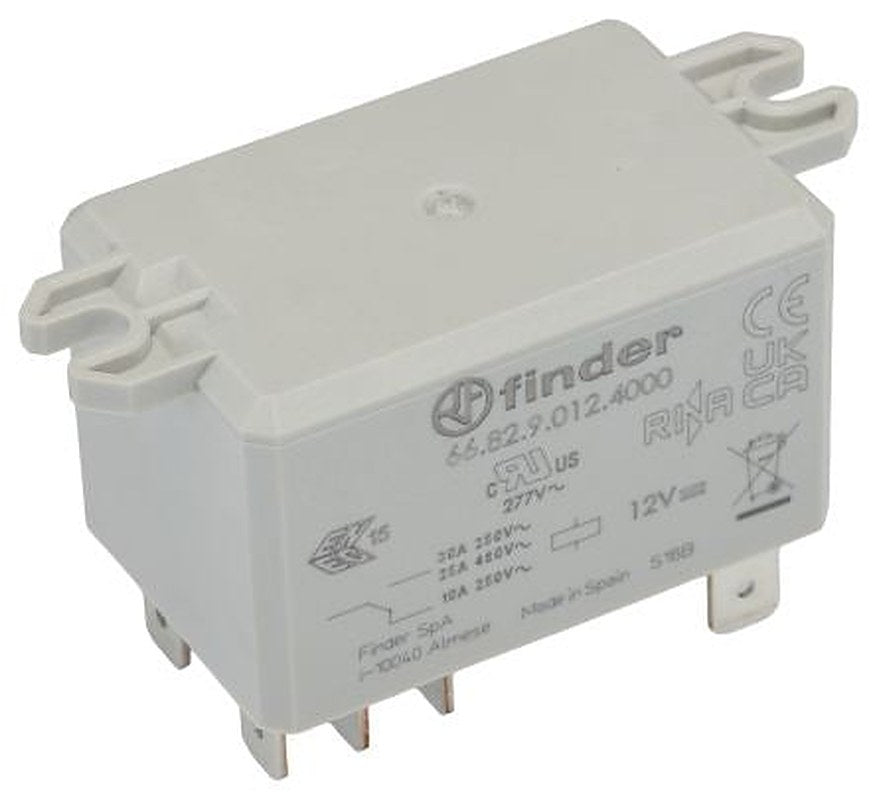 Finder Flange Power Relay, 12V Coil, 50A Switching Current, DPDT