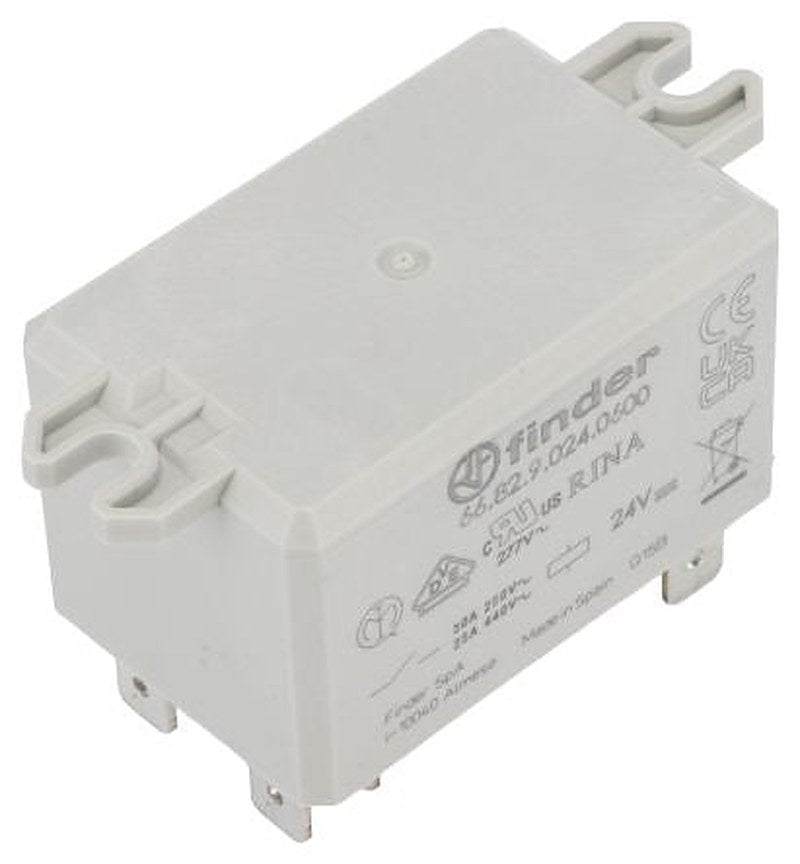 Finder Flange Power Relay, 24V dc Coil, 30A Switching Current, DPST