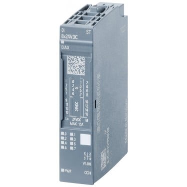 SIPLUS ET 200SP, digital input module, DI 8x 24 V DC Standard, -40...+70°C start up -25°C with conformal coating based on 6ES7131-6BF00-0BA0 . suitable for BU type A0, Color code CC01, Module diagnostics