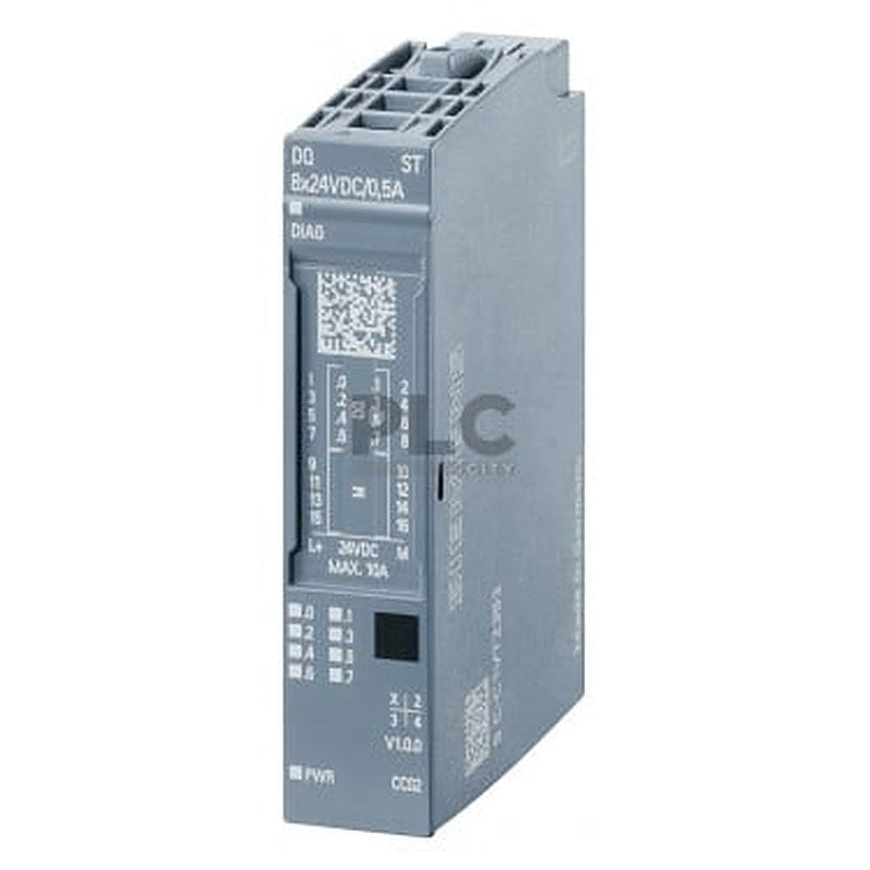 SIPLUS ET 200SP, digital output module, DQ 8x 24VDC/0.5A Standard, -40 °C to +70°C start up -25°C with conformal coating based on 6ES7132-6BF00-0BA0 . Suitable for BU type A0, color code CC02, module diagnostics