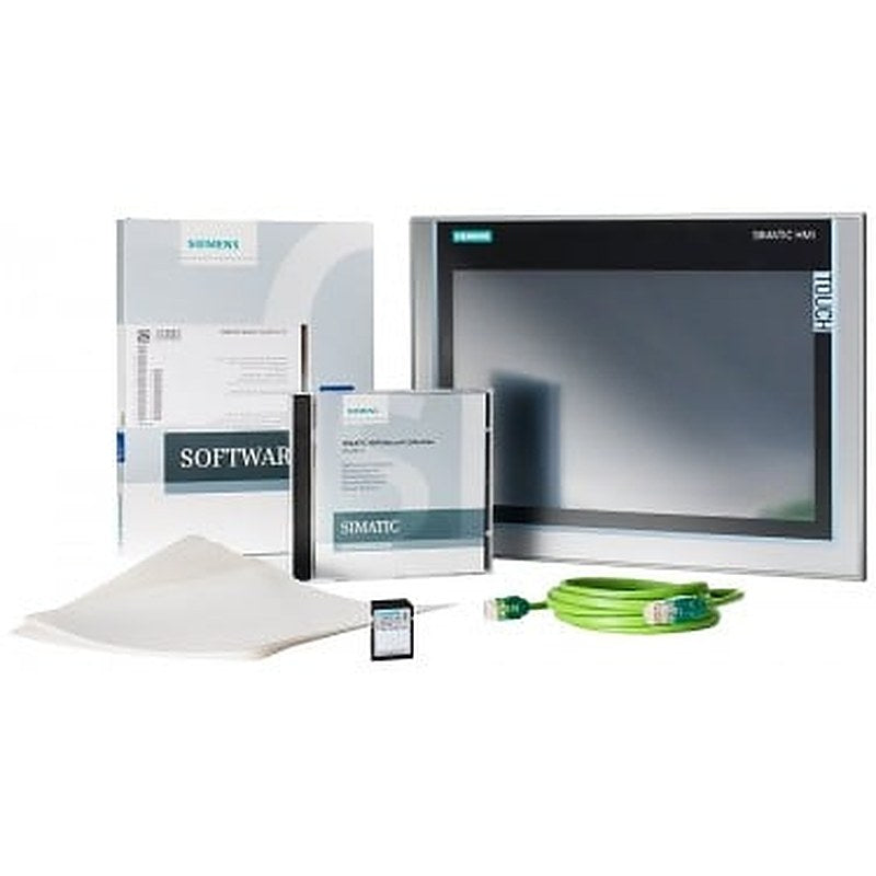 Starter kit TP2200 Comfort, Consisting of: TP2200 Comfort, WinCC Comfort (TIA Portal), PROFINET cable for test purposes, SIMATIC HMI Memory Card 2 GB, 10 protective films