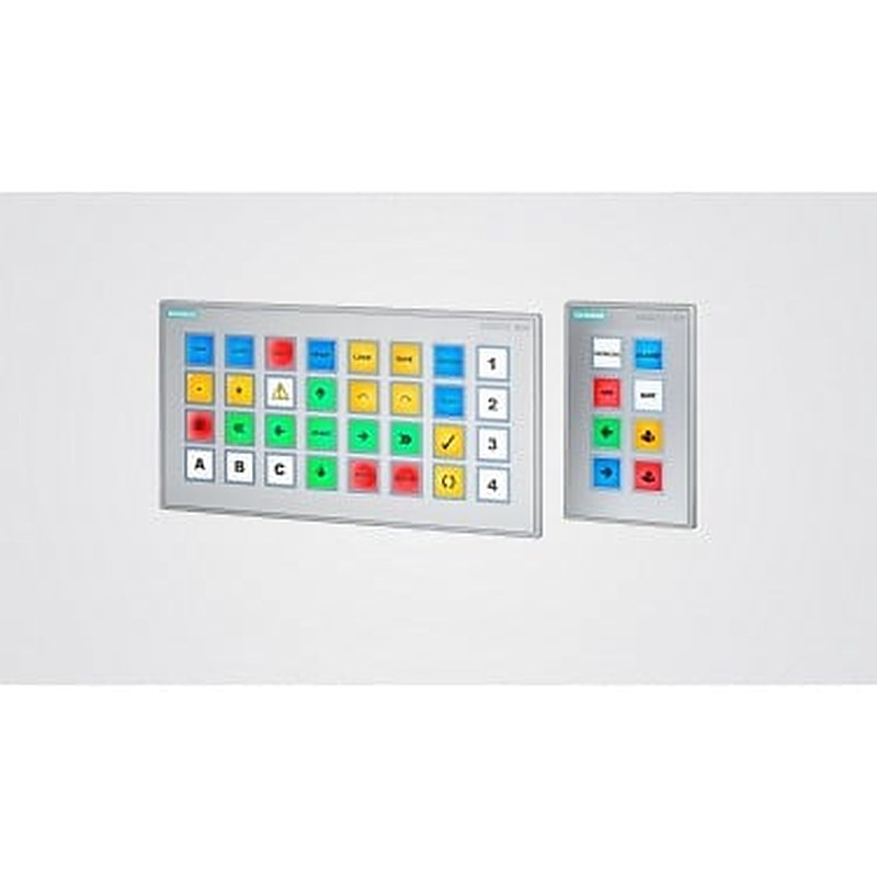 SIMATIC HMI KP8 PN Key Panel, Neutral front, 8 short-stroke switches with multi-colored LEDs, PROFINET interfaces 8 configurable DI/DO pins, 24 V DC can be looped through parameterizable as of STEP 7 V5.5 Basic: 6AV3688-3AY36-0AX0