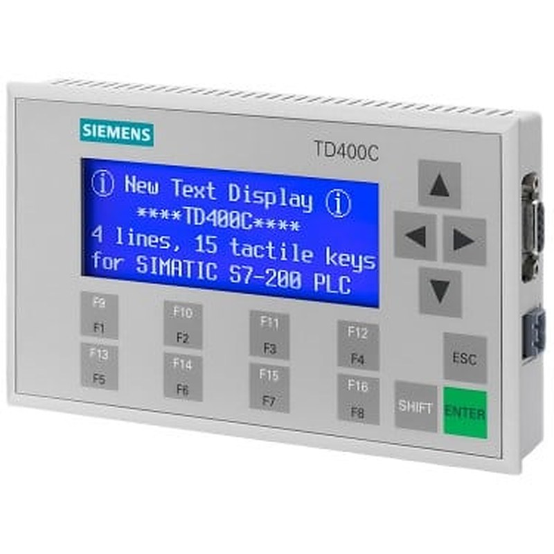 TD400C text display, 4 lines For SIMATIC S7-200 With cable (2.5 m) and installation accessories, individually configurable user interface, configuration with STEP 7 Micro/WIN V4 SP6