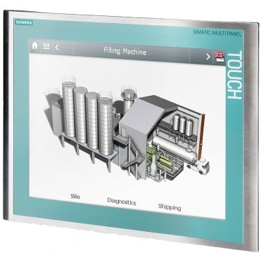 SIMATIC MP 277 10" Touch stainless steel front, continuous decorative film, retentive memory Degree of protection front IP66K, Ex 2/22 10.4" TFT display, configurable with WinCC flexible