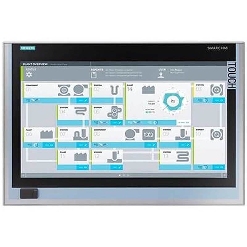 SIMATIC IPC677D (Panel PC), 2x10/100/1000 Mbit/s Ethernet; 4x USB V3.0, 1x serial (COM1); Watchdog, temperature and Fan monitoring; RAID controller onboard; 19" Touch (1366x 768); with front USB Core I3-4330TE (2C/4T, 2.4 GHz, 4 MB cache, VT-X) 500 GB HDD SATA; 4 GB DDR3 1600 DIMM; 2x PCI 2x USB additive (1 slot occupied) Windows 7 Ultimate 64 bit SP1, MUI (de, en, fr, es, it) without expansion (software) 24 V DC industrial Power supply