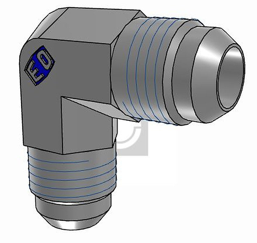 Parker 6EMTXS Hydraulic Fitting Male, 37 °, Steel, 0.88 in Hose ID