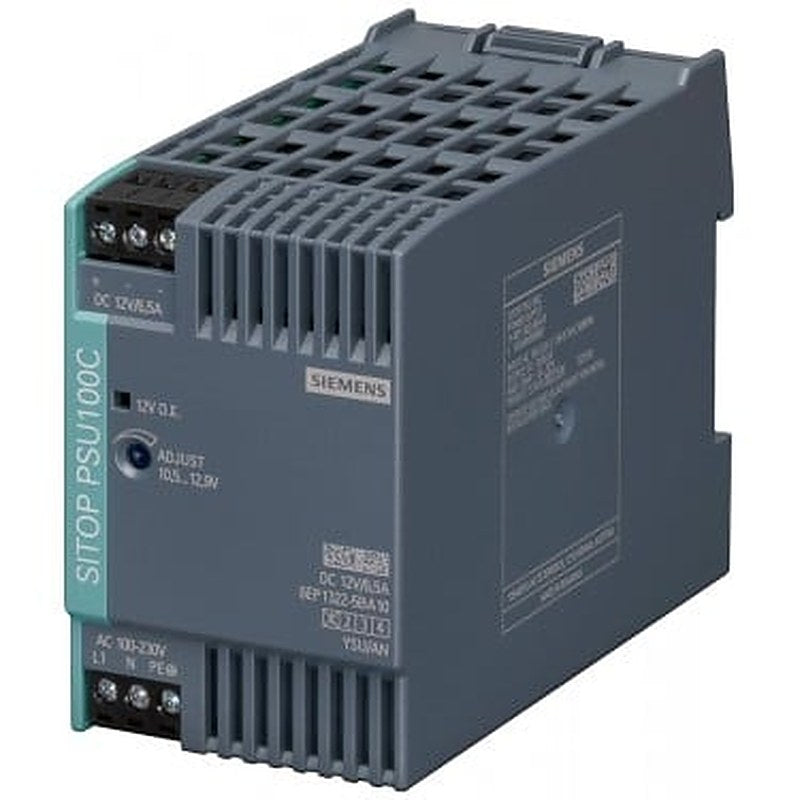 SITOP PSU100C 12 V/6.5 A stabilized power supply input: 120-230 V AC (110-300 V DC) output: 12 V DC/6.5 A *Ex approval no longer available*