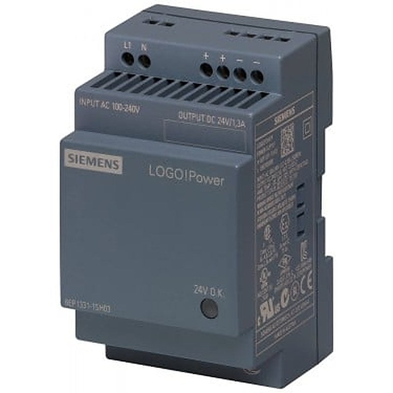 LOGO!POWER 24 V/1.3 A Regulated power supply input: 100-240 V AC (DC 110-300 V) output: DC 24 V/1,3 A