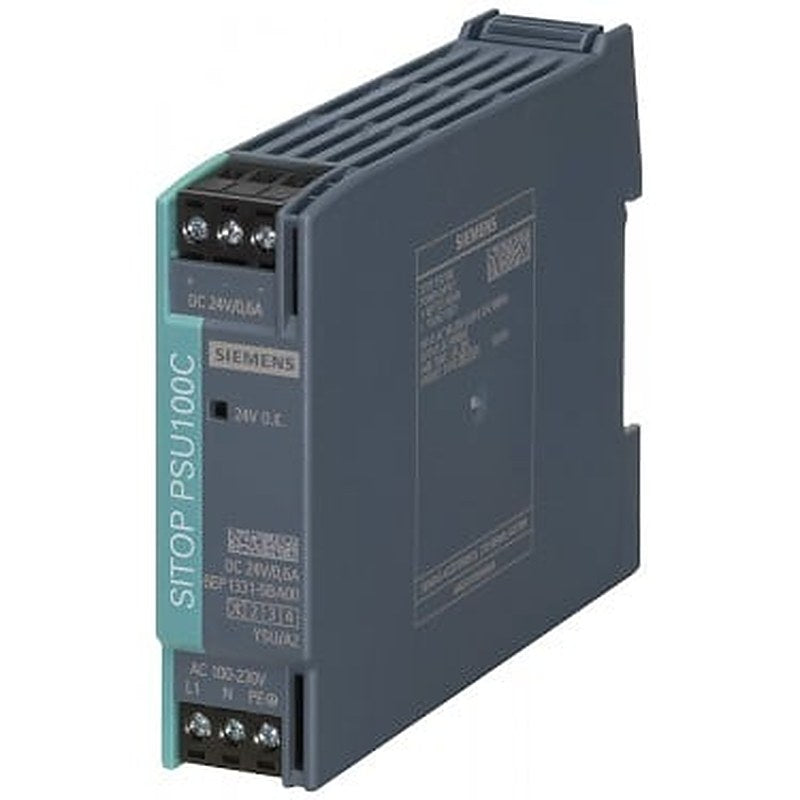SITOP PSU100C 24 V/0.6 A stabilized power supply input: 100-230 V AC (110-300 V DC) output: 24 V DC/0.6 A *Ex approval no longer available*