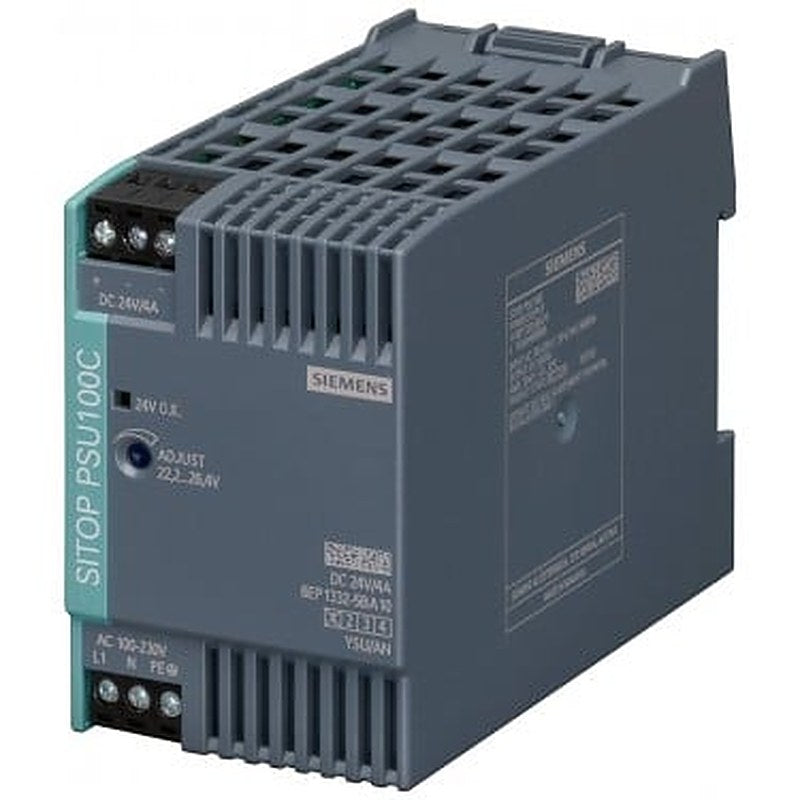 SITOP PSU100C 24 V/4 A stabilized power supply input: 120-230 V AC (110-300 V DC) output: 24 V DC/4 A *Ex approval no longer available*