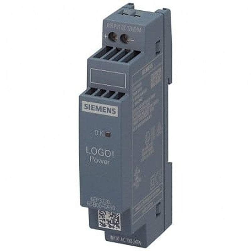 LOGO!Power 12 V / 0.9 A stabilized power supply input: 100-240 V AC output: 12 V DC/ 0.9 A *Ex approval no longer available*