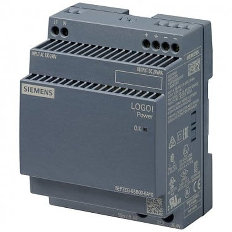 LOGO!Power 24 V / 4 A stabilized power supply input: 100-240 V AC output: 24 V DC / 4 A *Ex approval no longer available*