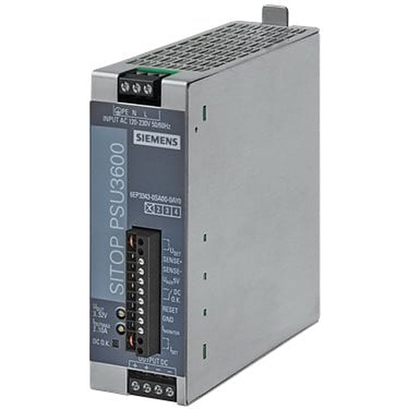 SITOP PSU3600 flexi Stabilized power supply Input: 120-230 V AC Output: 3-52 V DC/10 A, 120 W