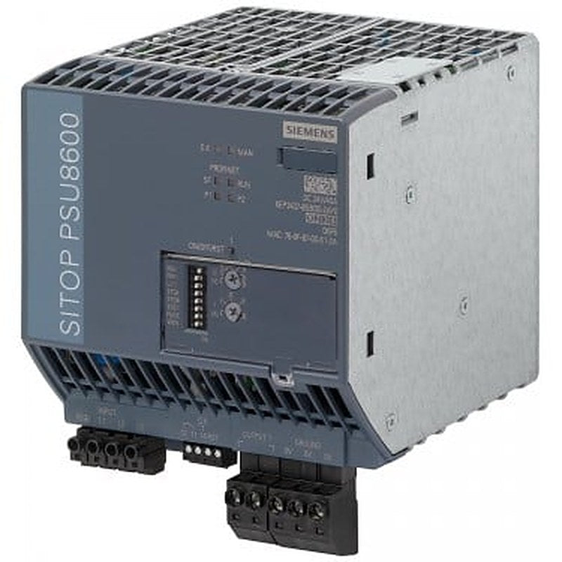 SITOP PSU8600 3AC 40 A PN Stabilized power supply Input: 400-500 V 3 AC output: 24 V DC/40 A with PN/IE connection web server integrated OPC UA server integrated *Ex approval no longer available*