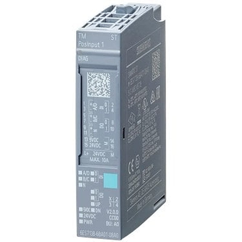 SIMATIC ET 200SP, TM Posinput 1 counter and position decoder module for RS-422 incremental encoder or SSI absolute encoder, 2 DI, 2 DQ, suitable for BU type A0, pack quantity: 10 units