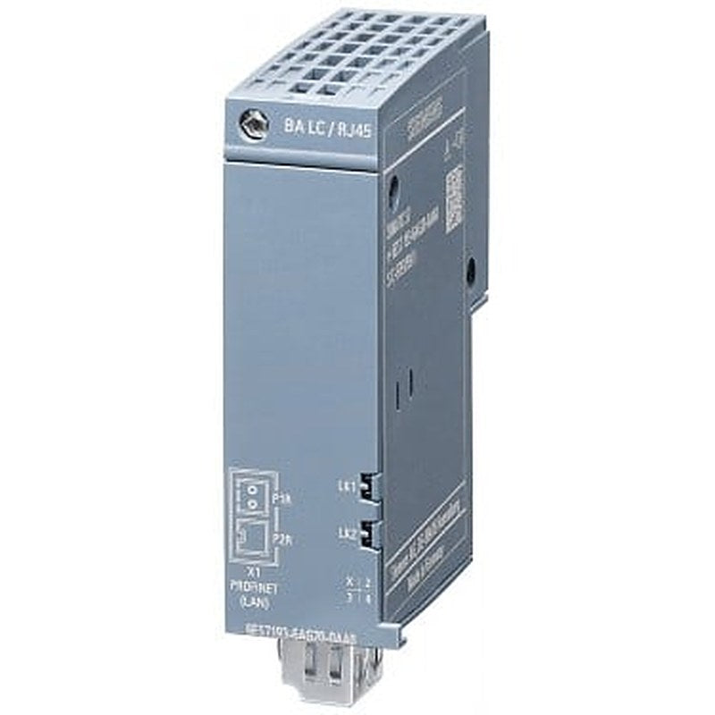 SIMATIC bus adapter: BA LC/RJ45, media converter glass FOC/CU 1x LC FO connection and 1x RJ45 connection