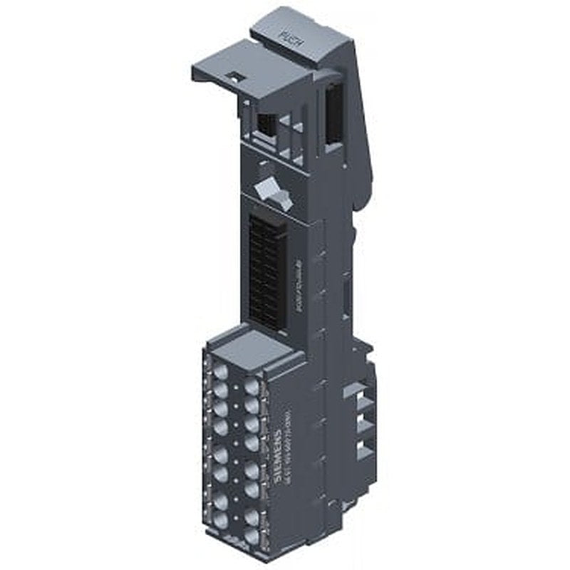 SIMATIC ET 200SP, BaseUnit BU20-P12+A0+4B, BU type B1, Packing unit: 1 unit, push-in terminals, without auxiliary terminals, bridged to the left, WxH: 20 mm x 117 mm