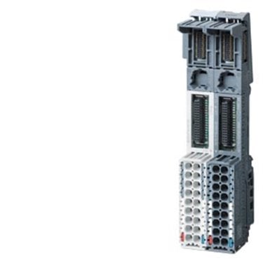 SIMATIC ET 200SP, 2-fold BaseUnit, BU type A0, 2BU15-P16+A0+2DB, Packing unit (PU) 1, push-in terminals, without auxiliary terminals, new potential group, WxH: 30 x 117 mm