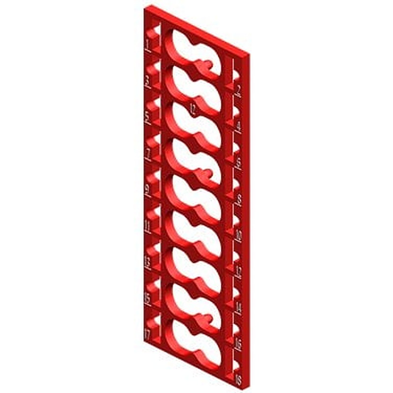 SIMATIC ET 200SP, 10 color identification labels, Color Code CC12, für PotDis-TB type P1, BR, red, for 18 Push-in terminals