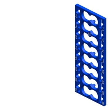 SIMATIC ET 200SP, 10 color identification labels, Color Code CC63, für PotDis-BU type P2, blue, for 16 Push-in terminals