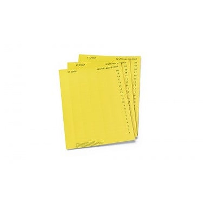 SIMATIC ET 200SP, 1000 labeling strips, yellow, 10 sheets DIN A4, perforated, paper, 180g/m2