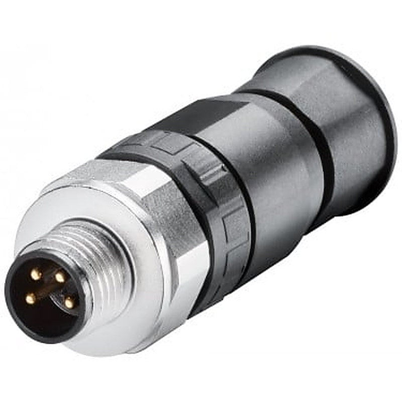 M8 power connector, Male contact insert, 4-pole