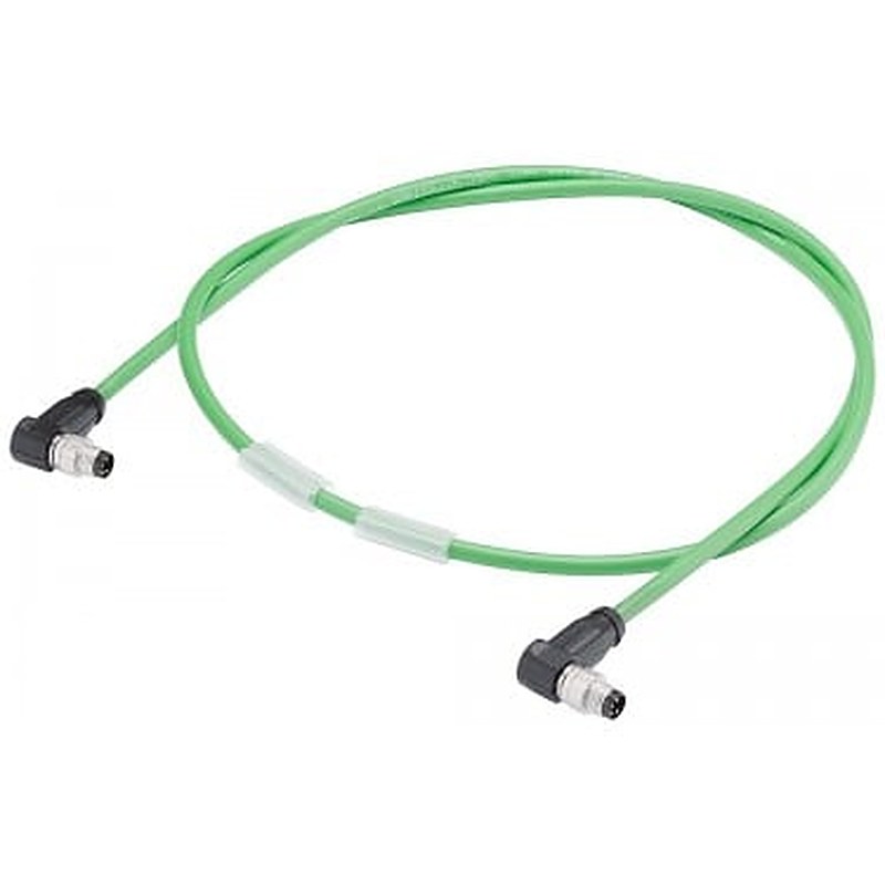 bus cable for ET connection M8, assembled on both ends with 2x M8 connectors angled, 4-pole, shielded Length 15 m