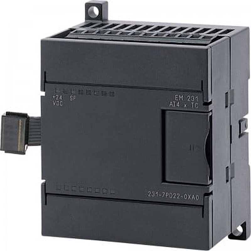 SIMATIC S7-200, Analog input EM 231, only for S7-22X CPU, 4 AI, +/-80 MV a. thermocouples Type J, K, S, T, R, E, N; 15 bit+sign