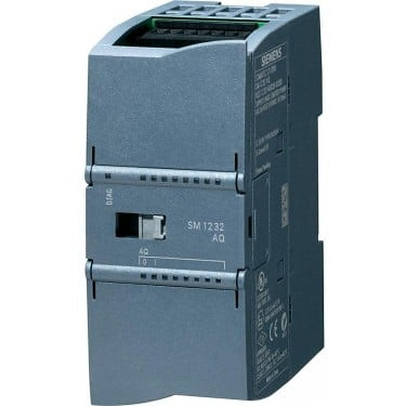 SIMATIC S7-1200, Analog output, SM 1232, 2 AO, +/-10 V, 14-bit resolution, or 0-20 mA/4-20 mA, 13-bit resolution