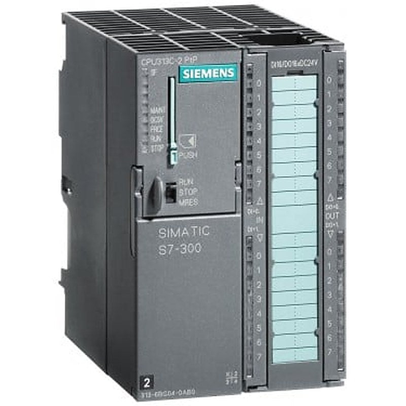 SIMATIC S7-300, CPU 313C-2 PTP Compact CPU with MPI, 16 DI/16 DO, 3 high-speed counters (30 kHz), integrated interface RS485, Integr. power supply 24 V DC, work memory 128 KB, Front connector (1x 40-pole) and Micro Memory Card required