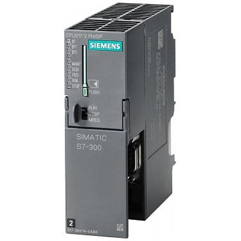 SIMATIC S7-300 CPU 317-2 PN/DP, Central processing unit with 1 MB work memory, 1st interface MPI/DP 12 Mbit/s, 2nd interface Ethernet PROFINET, with 2-port switch, Micro Memory Card required