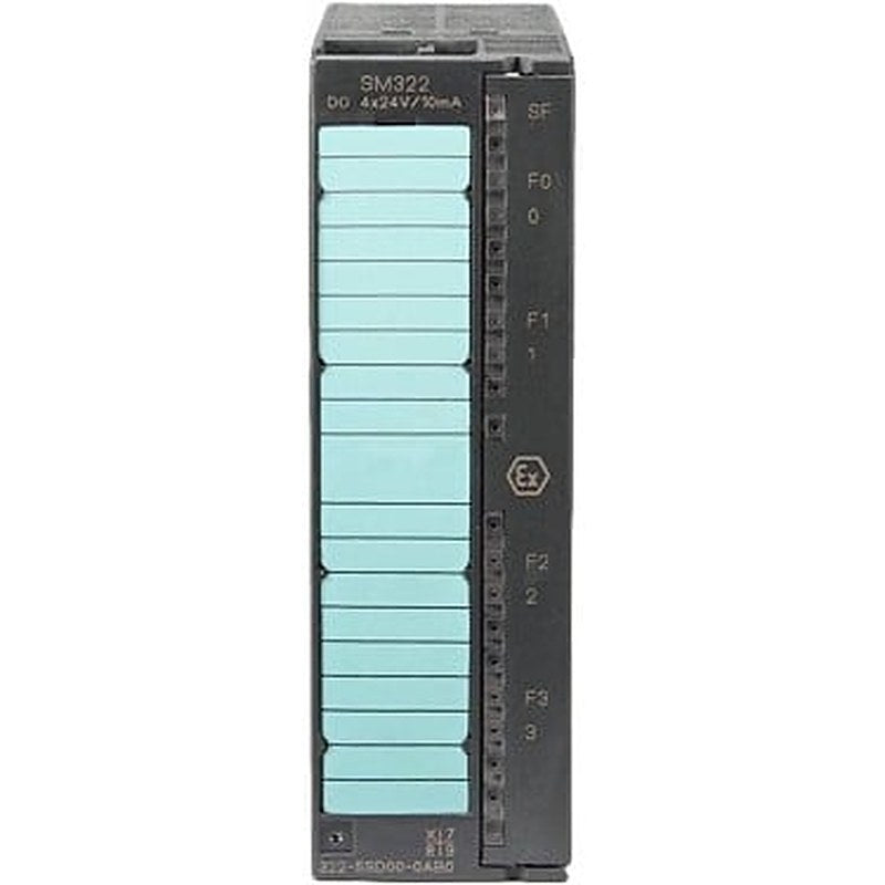 SIMATIC S7, digital output SM 322, isolated, 4 DO, 24 V DC, 10 mA, 1 x 20-pole, for signals from the hazardous area, diagnostics-capable, PTB tested