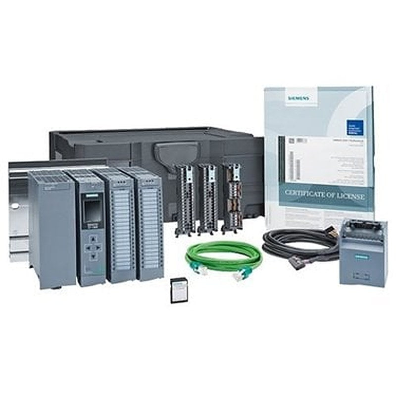 SIMATIC S7-1500, starter kit, Consisting of: CPU 1511C-1 PN, power supply PM1507, 24 V/3 A, mounting rail 160 mm, SIMATIC Memory Card, 4 MB, Ethernet cable, STEP 7 V14 Professional Trial 365-day license, Information material,