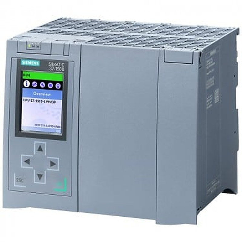 SIMATIC S7-1500, CPU 1518-4 PN/DP ODK, central processing unit with ODK runtime interface, work memory 6 MB for program and 60 MB for data, 1st interface: PROFINET IRT with 2-port switch, 2nd interface: PROFINET RT, 3rd interface: PROFINET basic services, 4th interface: PROFIBUS, 1 ns bit performance, SIMATIC Memory Card required