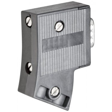 SIMATIC DP, bus connection plug f. PROFIBUS w. inclined cable outlet, max. 1.5 Mbaud, insulation displacement method, 15x 57.6x 39.5 mm (WxHxD), without bus terminating resistor and programming device socket
