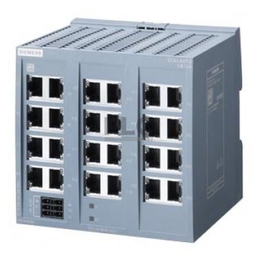 SCALANCE XB124 unmanaged IE switch, 24x 10/100 Mbit/s RJ45 ports; for setting up small star and line topologies; LED diagnostics, IP20, Redundant power supply, 24 V AC/DC Manual available as a download .