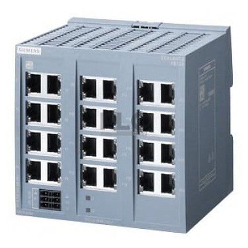 SCALANCE XB124 unmanaged IE switch, 24x 10/100 Mbit/s RJ45 ports; for setting up small star and line topologies; LED diagnostics, IP20, Redundant power supply, 24 V AC/DC Manual available as a download .