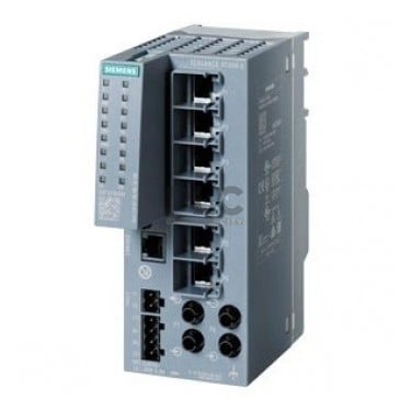 SCALANCE XC206-2 manageable Layer 2 IE switch; IEC 62443-4-2 certified; 6x 100 Mbit/s RJ45 ports; 2x 100 Mbit/s ST/BFOC ports; 1x console port; diagnostics LED; redundant power supply; temperature range -40 °C to +70 °C; assembly: DIN rail/S7 mounting rail/wall redundancy functions; office features (RSTP, VLAN,...); PROFINET IO device; Ethernet/IP-compliant C-PLUG slot;