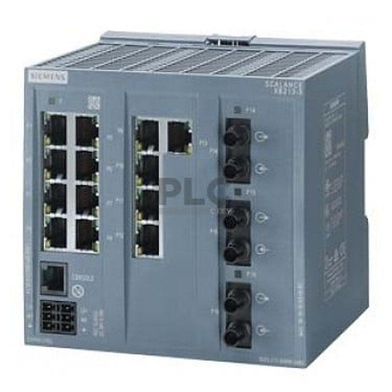 SCALANCE XB213-3LD managed layer 2 IE switch 13x 10/100 Mbit/s RJ45 ports, 3x SM FO SC-port 1x console port, diagnostics LED, redundant power supply, IEC 62443-4-2 certified; temperature range 0 °C to +60 °C; DIN-rail mounting; default EtherNet/IP.