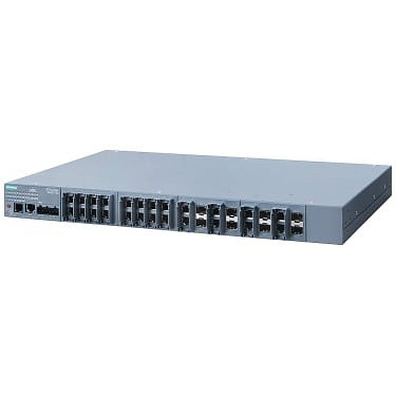 SCALANCE XR524-8C; managed IE switch; layer 3 with Key-Plug available; Power supply 24 V DC; 24x 10/100/1000 Mbit/s RJ45; 8x 100/1000 Mbit/s SFP; contains 8 combo ports; in total 24 ports can be used; error signaling contact; select/set pushbutton; PROFINET IO device; redundancy functions; Office features (RSTP, VLAN, IGMP, ...); C-PLUG in scope of supply.