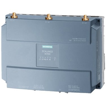product announced for discontinuation; IWLAN Access Point, SCALANCE W788-1 RJ45, 1 radio, 3 R-SMA antenna port, iFeatures support via KEY-PLUG, IEEE 802.11a/b/g/h/n, 2.4/5GHz, gross 450 Mbps per radio, 1x RJ45 max. 1 Gbps, PoE, redundant 24 V DC, joint block, IP30, -20..+60 °C, plug slot, WPA2/802.11i/e, signaling contact observe national approvals! cert ID: RAPN-W1-RJ-E3, includes: MPCIE-R1-ABGN-U3, scope of delivery: manuals on CD-ROM, German/English, 2x joint blocks; for operation outside of USA/Israel