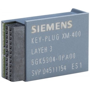 KEY-PLUG XM-400, removable data storage medium for activating Layer 3 features for SCALANCE XM-400 and for simple device replacement in case of fault, and for Recording of configuration data.
