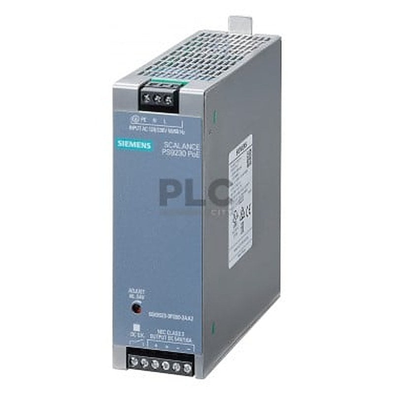 SCALANCE PS9230PoE power supply for Power over Ethernet, input: 120/230 V AC, output: 54 V DC/1.6 A NEC Class 2.
